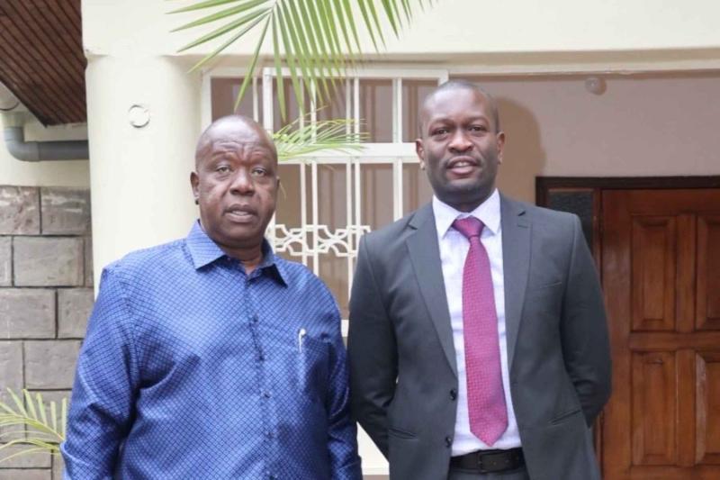 File image of Fred Matiang'i and Nairobi Senator Edwin Sifuna.